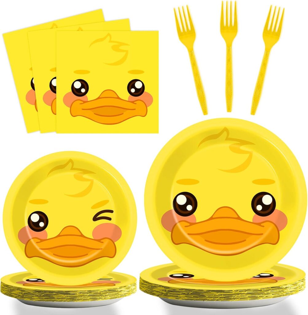 Party Tableware Set (96-Piece, Serves 24) - Terrain Ducks