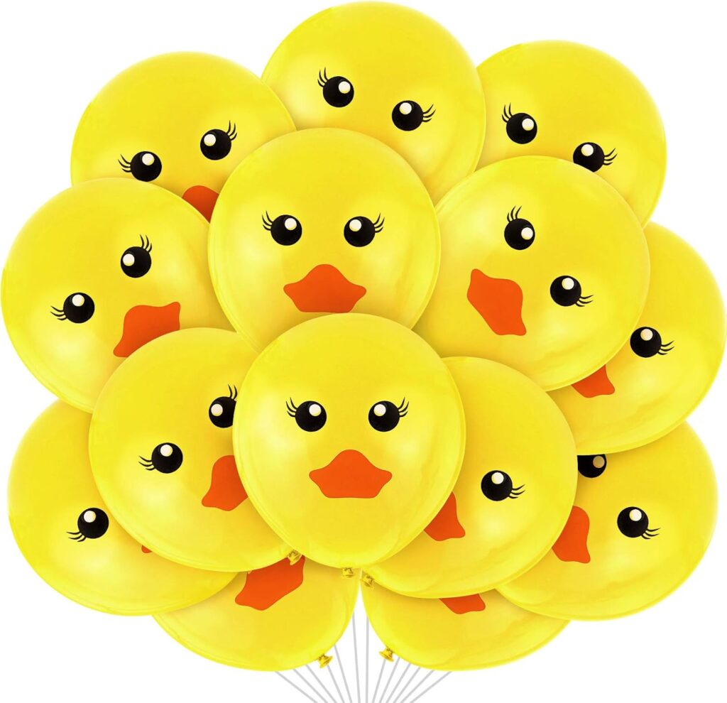 60× Yellow Duck Balloons (12") - Terrain Ducks