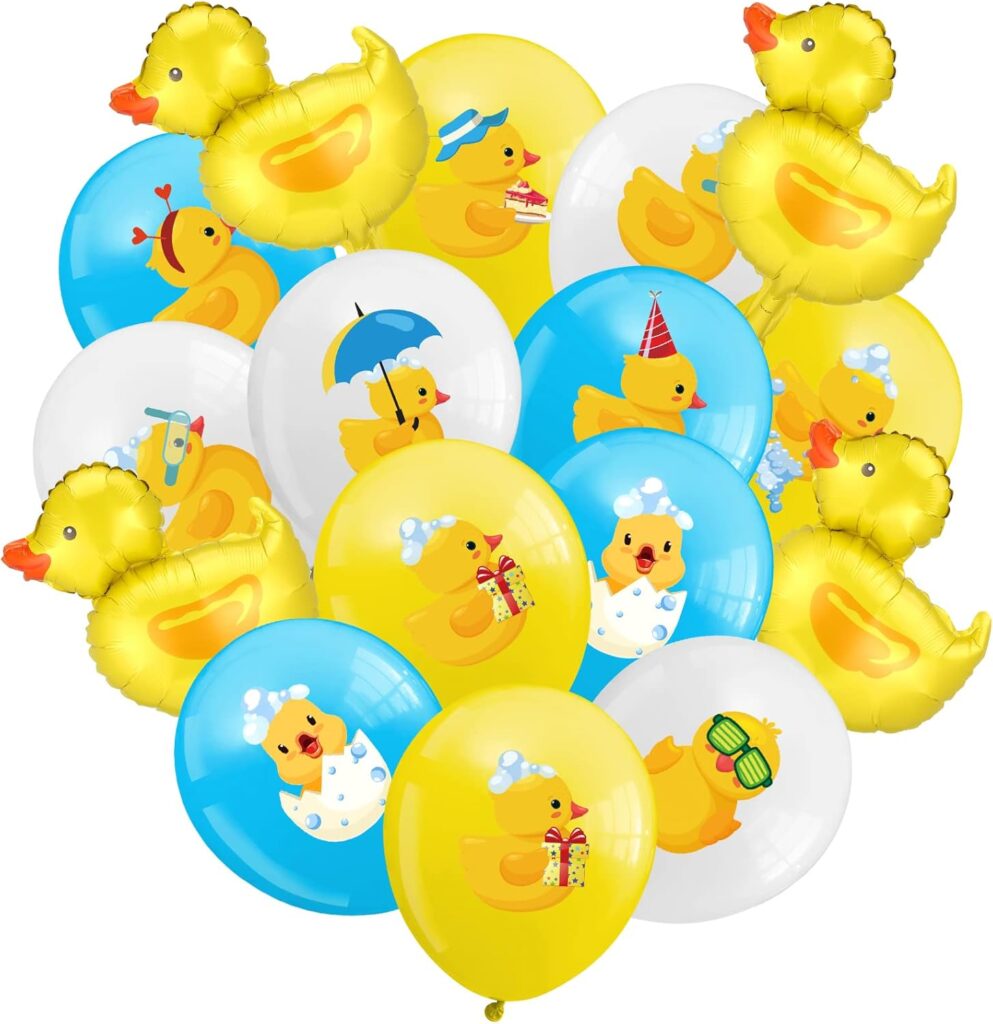 Rubber Duck Party Decorations Foil & Latex Balloons - Terrain Ducks